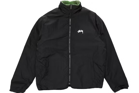 Stussy 8 Ball Sherpa Reversible Jacket – Green
